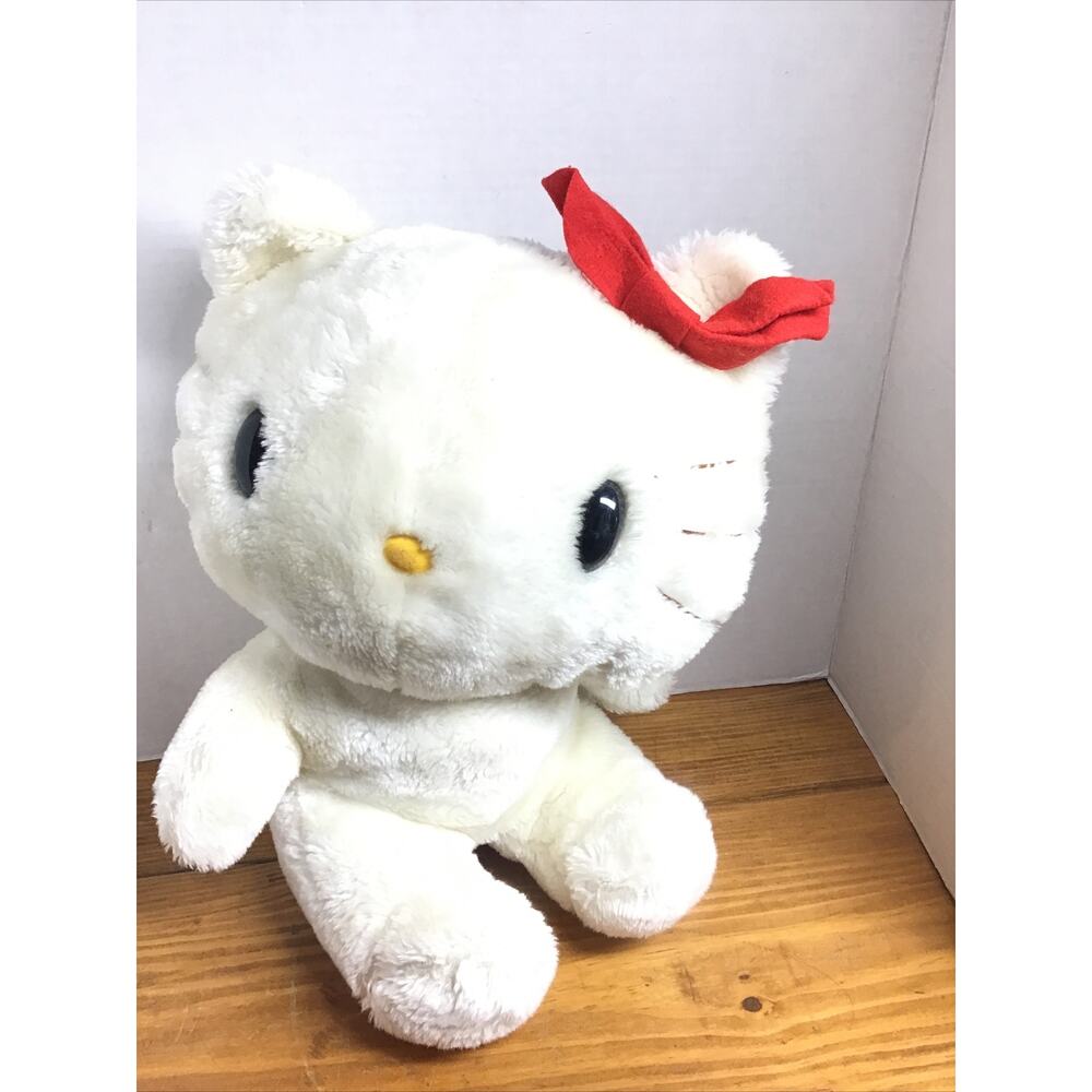 Vintage 1983 Hello Kitty 14" Plush Doll Child Guidance White Red Bow Korea